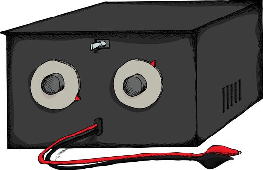 Substitution box for testing resistance and capacity in electrical circuits.