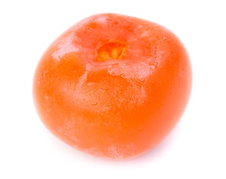 fresh persimmon on white background in studio
