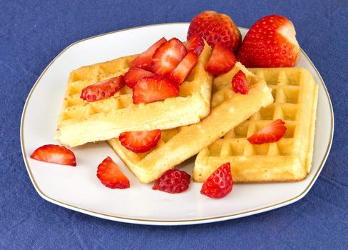 strawberry and waffle