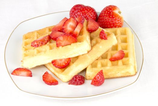 strawberry and waffle