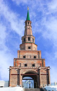 The Soyembika tower in the Kazan Kremlin - famous falling tower
