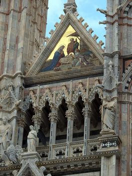 Siena - Duomo, Details of the western facade