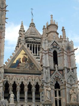 Siena - Duomo, Details of the western facade