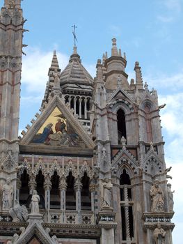 Siena - Duomo, Details of the western facade