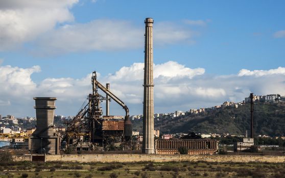 disused industrial area in Bagnoli, Naples, Italy