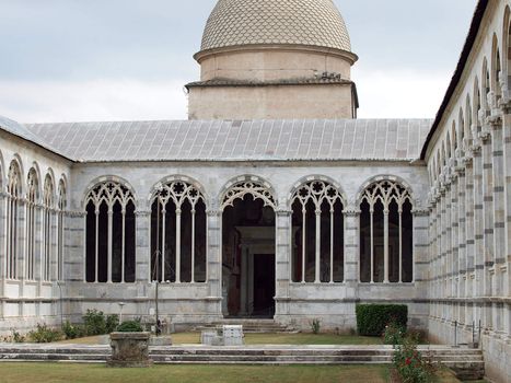 Pisa - Camposanto - Cemetery was constructed in 1278 to house the sacred dirt brought back from Golgotha during the Crusades. It then became the burial place of the Pisan upper class