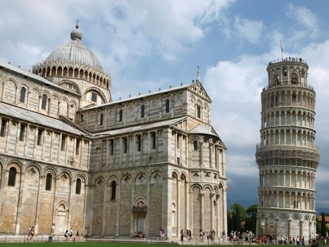 Leaning Tower of Pisa and Cathedral - one of a few most recognizable buildings in the world