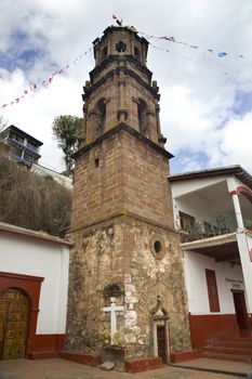 Catholic Church Tower Steeple, Janitizo Island, Patzcuaro Lake, Mexico