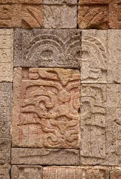 Wall Carvingl of God, Palace of Quetzalpapaloti, Teotihuacan, Mexico

