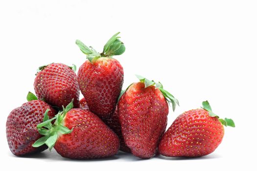 Strawberries isolated over white background