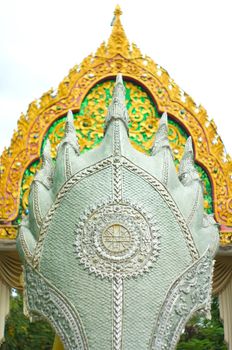 Talisman on back of Buddha statue, Chiang mai, Thailand