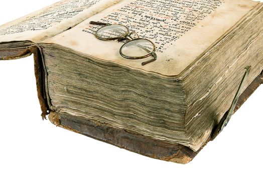 The ancient book on a light background