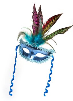 Colorful Mardi Gras mask. Isolated on white background