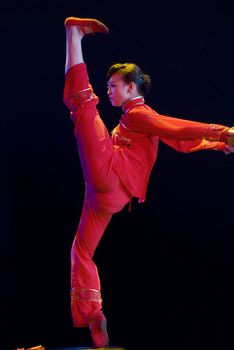 CHENGDU - DEC 10: Modern dancer performs on stage at JINCHENG theater in the 7th national dance competition of china.Dec 10,2007 in Chengdu, China.
Choreographer: Yang Xiangdong, Gao Bin, actor: Tang Linjia,Hai Weiqing