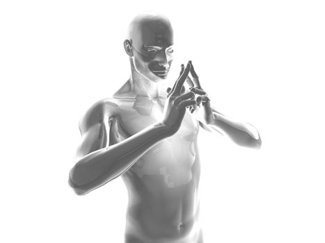 Power of Zen. 3D rendered Illustration.
