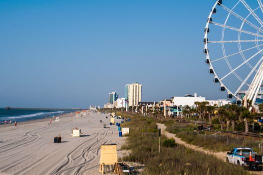 View of Myrtle Beach South Carolina in morning