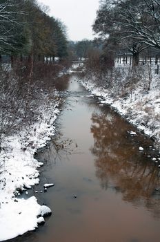 winter scene on the creek