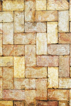 golden brick wall background