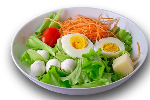 Salad - high angle view with clipping path