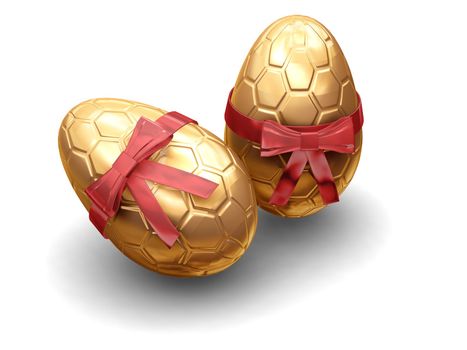 3d render of 2 easter eggs