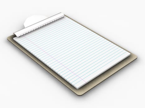 3D render of a clipboard