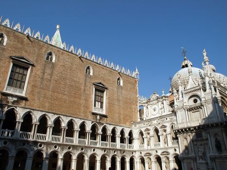 The Courtyard of the Doge's Palace in Venice