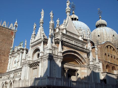Courtyard of the Doge Palace and Basilica San Marco in Venice