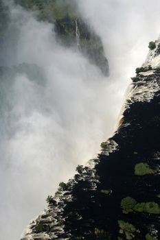 A VIEW OF Victoria falls in Zimbabwe 