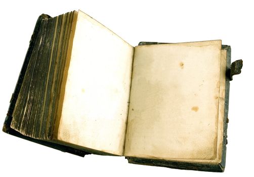 The ancient book on a light background