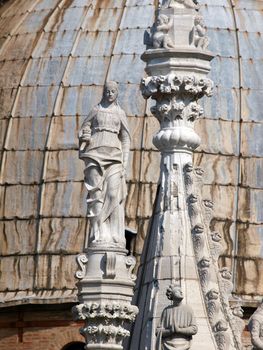 Wealth of architectural details in the Doges' Palace in Venice