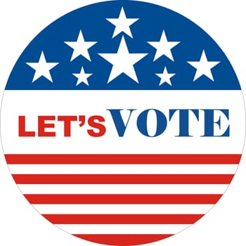 united states of america election let's vote sign 