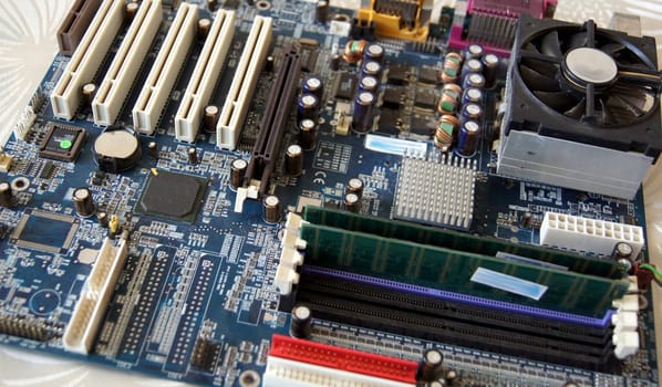 Computer motherboard like part of town