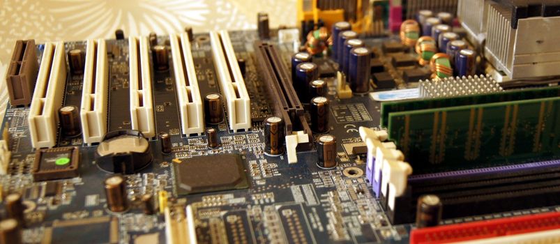 Computer motherboard like part of town