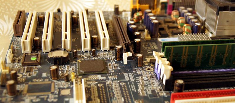 Computer motherboard like part of town