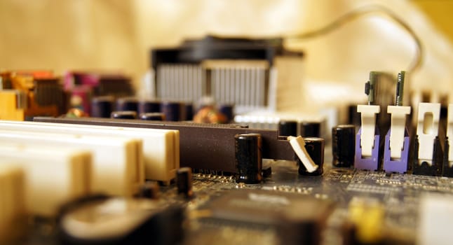 Computer motherboard like part of town
