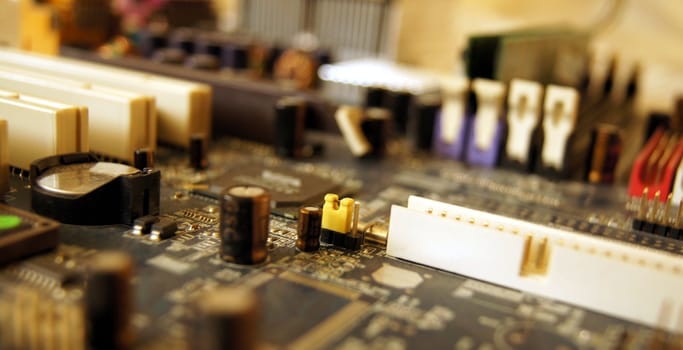 Computer motherboard like part of town