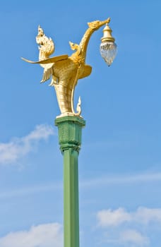 Detail of Beautiful Lamppost on blue sky