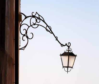 lamp on the wall.