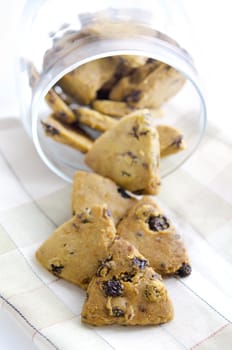 Fresh baked orange raisins cookies