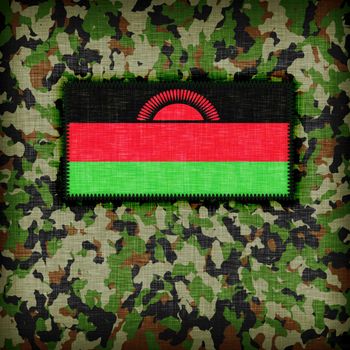 Amy camouflage uniform with flag on it, Malawi