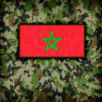 Amy camouflage uniform with flag on it, Morocco