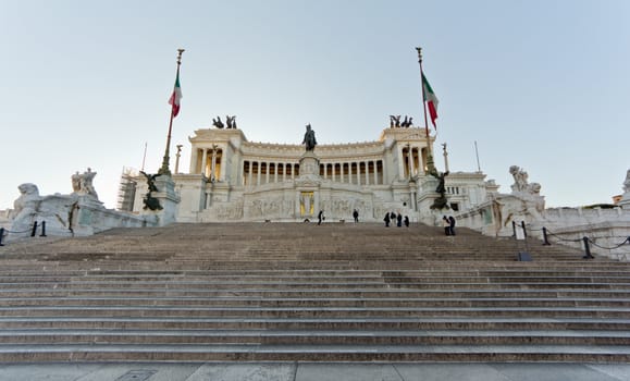 Looking up the steps at the Monument to Vittorio Emanuele II