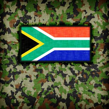 Amy camouflage uniform with flag on it, South Africa