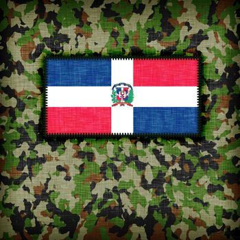 Amy camouflage uniform with flag on it, The Dominican Republic