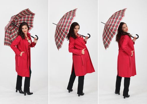 a woman and an umbrella