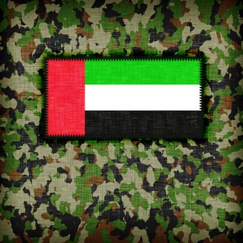 Amy camouflage uniform with flag on it, UAE