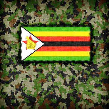 Amy camouflage uniform with flag on it, Zimbabwe