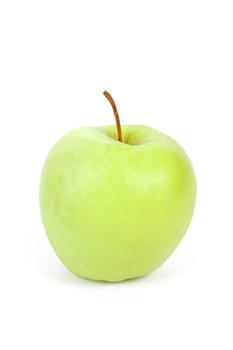fresh Single Green Apple isolated on a white background 