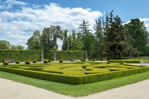 garden in famous baroque chateau Jaromerice nad Rokytnou, Czech Republic