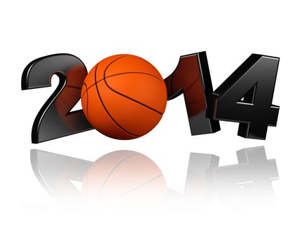 Basketball 2014 with a White Background